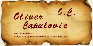 Oliver Capulović vizit kartica